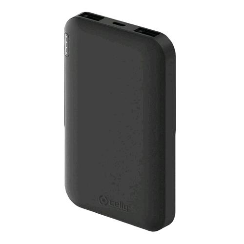 CELLY POWERBANK ENERGY 5.000 mAh 2 PORTE USB 2.4V NERO