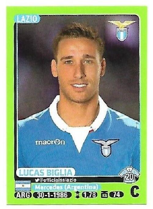 N. 277 Lucas Biglia Lazio   - Calciatori Panini 2014 15