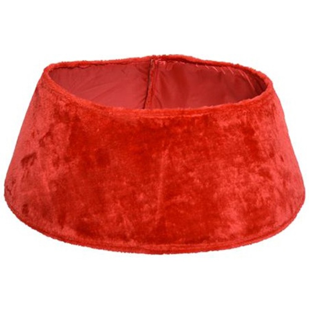 Copri piede base per albero di natale tappetino rosso pelliccia da decorazioni