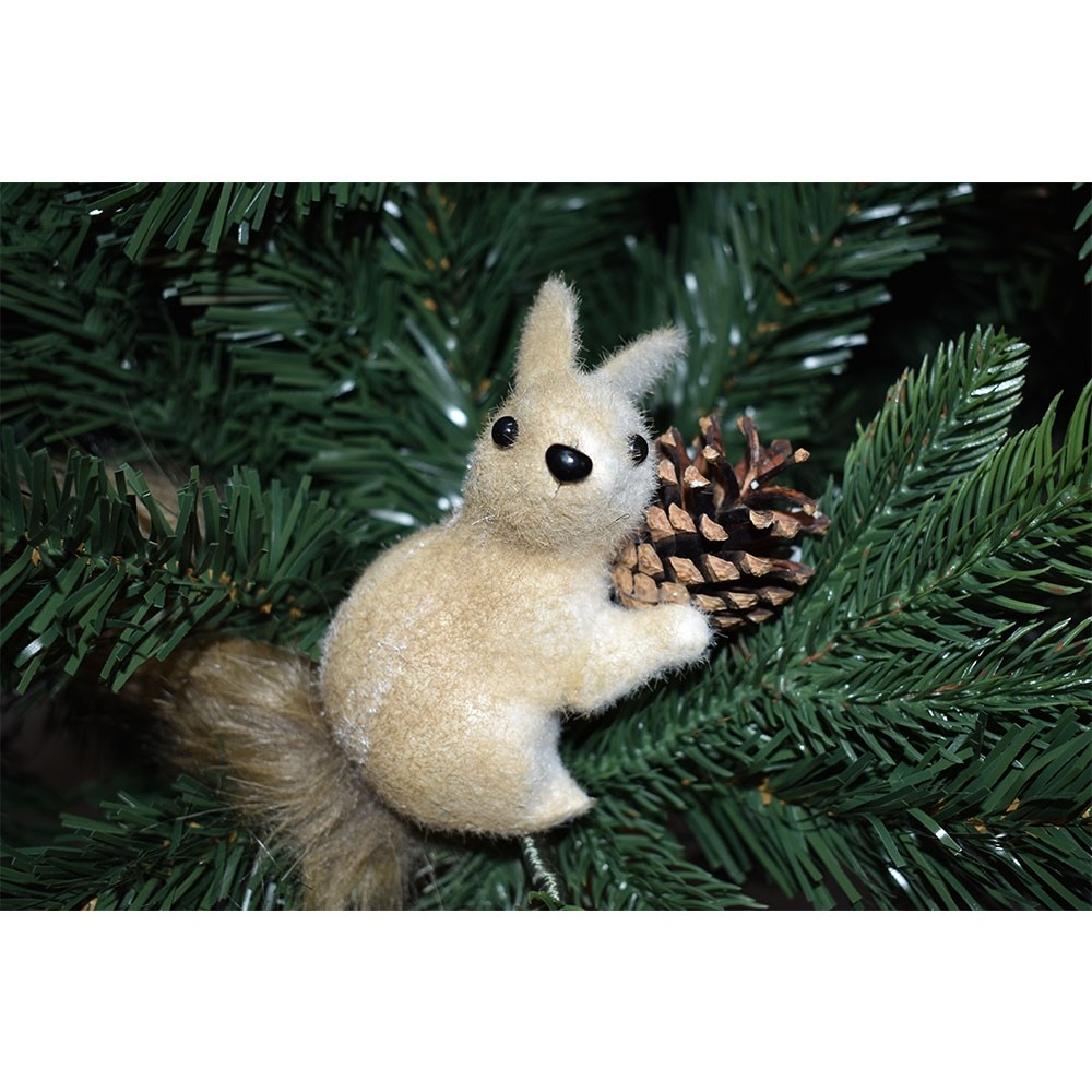 Scoiattolo con pigna decorazioni per albero di Natale addobbi natalizi set da 4 idea regalo ornamento casa