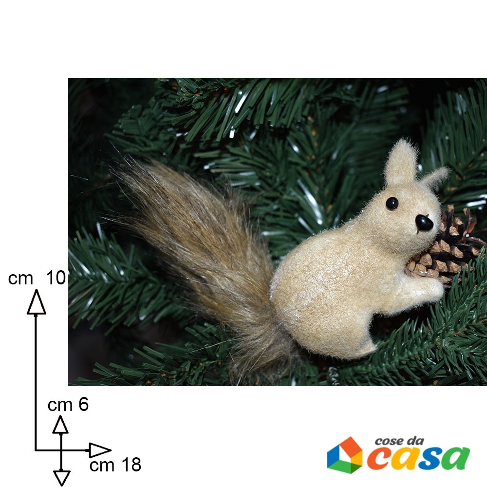 Scoiattolo con pigna decorazioni per albero di Natale addobbi natalizi set da 4 idea regalo ornamento casa