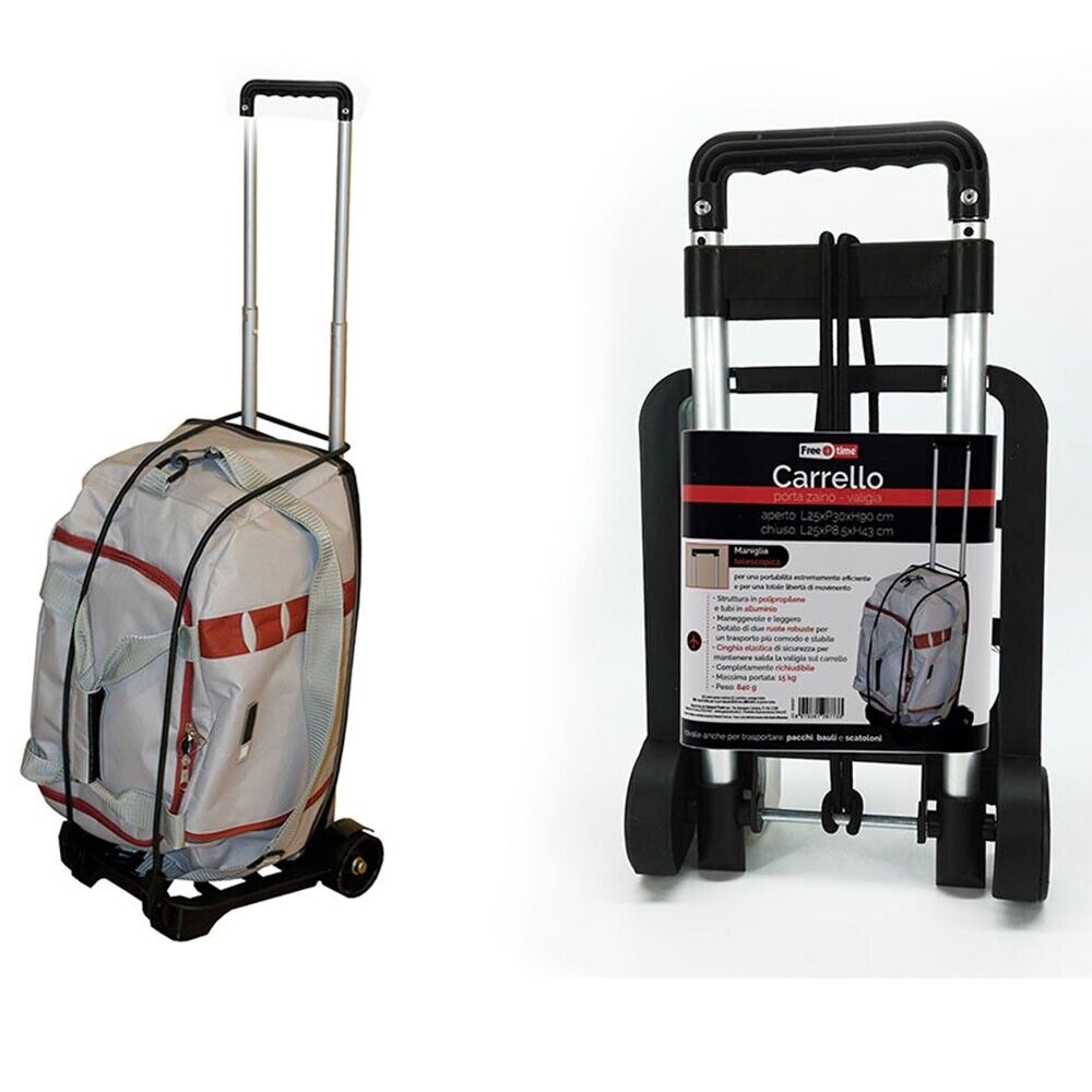 Carrello trolley porta zaino borsa da scuola valigia viaggi borsa in  alluminio l