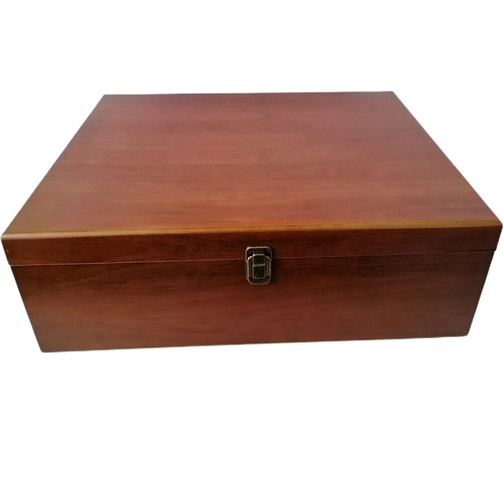 Gioielli Decorativi Vintage Petto Regalo Scatola Di Legno Vino Custodia - Foto 3