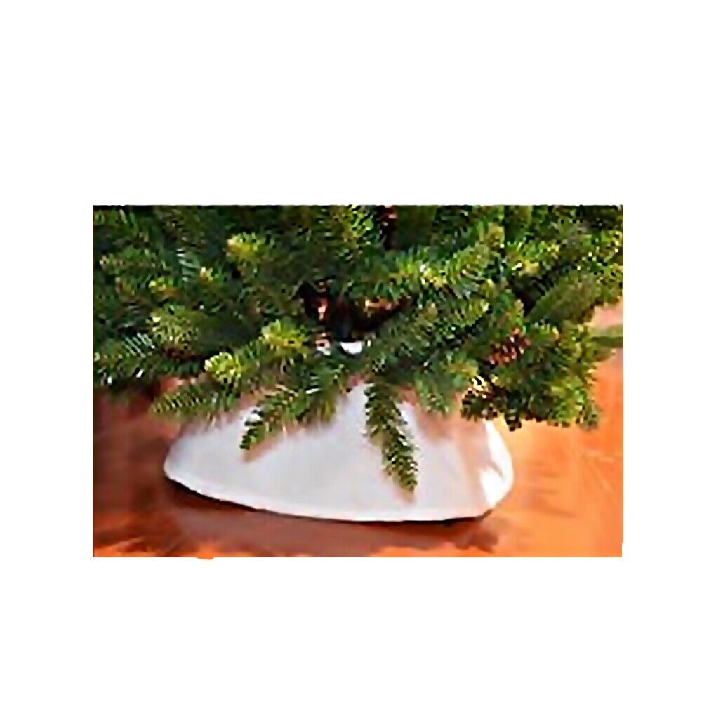 Copri piede base tappeto per albero di natale decorazioni bianco pelliccia rigid