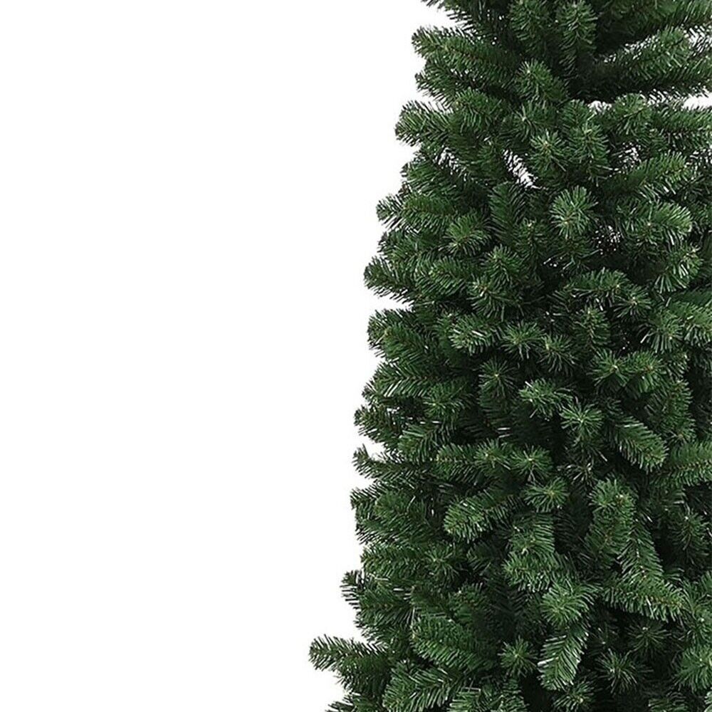 Albero di natale slim verde pino artificiale alto e stretto cm 230 folto pieno r