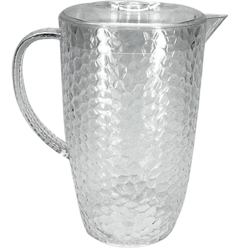 Caraffa con coperchio da 2 litri Bottiglia brocca in plastica chiusa bibite fres - Foto 10 di 18