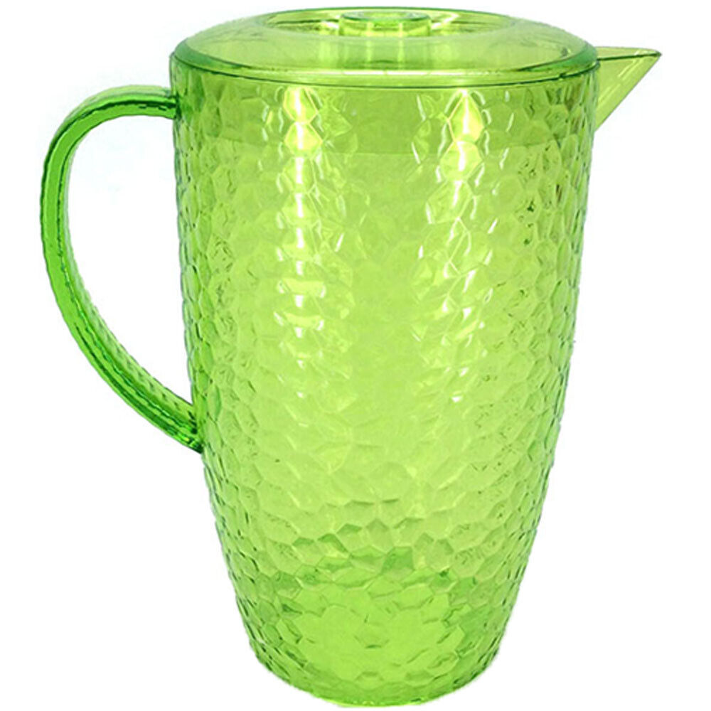 Caraffa con coperchio da 2 litri Bottiglia brocca in plastica chiusa bibite fres - Foto 7 di 18