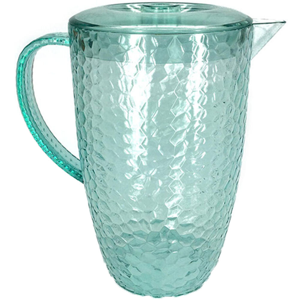 Caraffa con coperchio da 2 litri Bottiglia brocca in plastica chiusa bibite fres - Foto 16 di 18