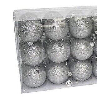 box 36 palline sfera per albero di natale palle decorazioni natalizie addobbi cm