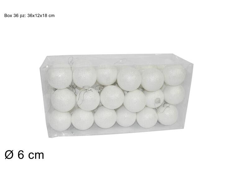 box 36 palline sfera per albero di natale palle decorazioni natalizie addobbi cm