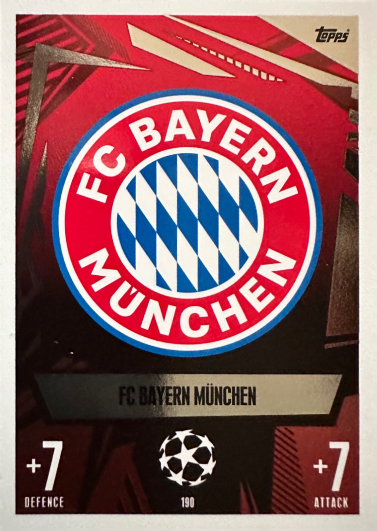 N.190  Club Badge FC Bayern München - Card Match Attax 2023/24 Topps