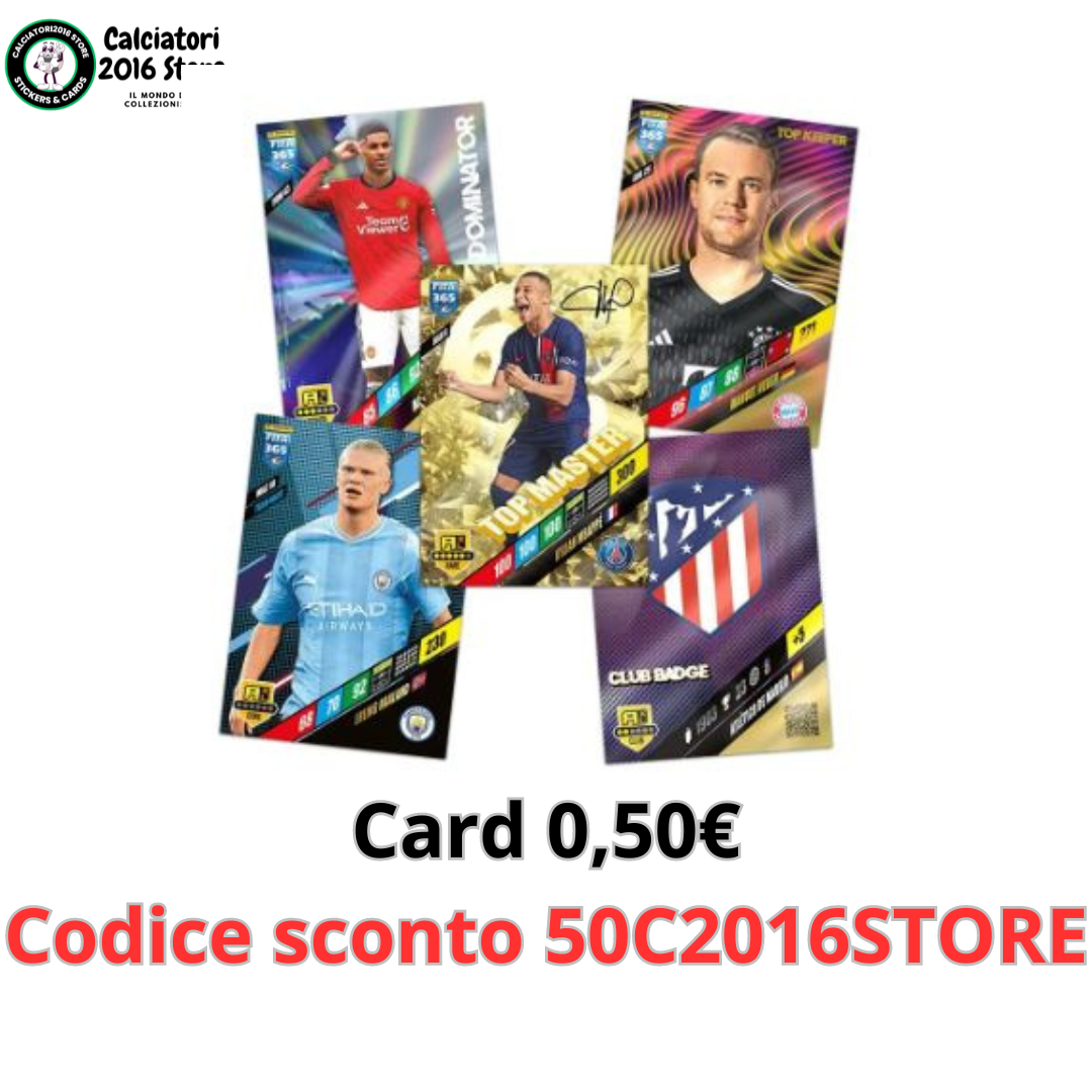 Adrenalyn XL Fifa 365 2023/24 Panini Card a 0,50€ codice sconto 50C2016STORE